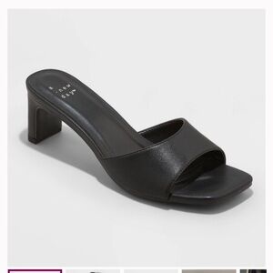 A New Day Lindie Women's Black Heeled Sandals